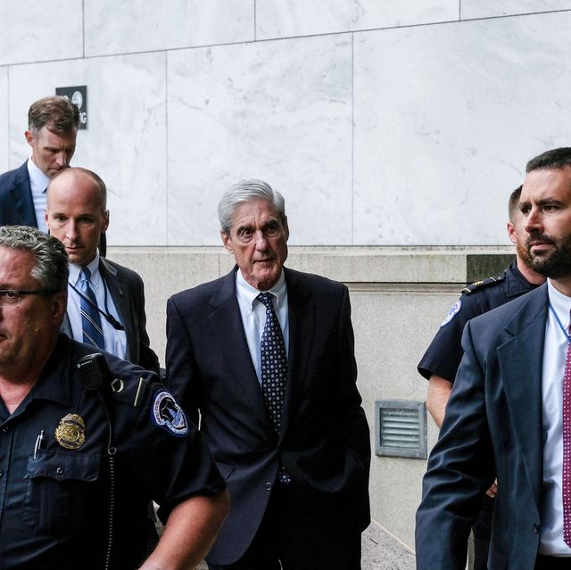 washington, dc   july 24 former special counsel robert mueller center is seen leaving after testifying to the house judiciary committee about his report on russian interference in the 2016 presidential election on capitol hill on july 24, 2019 in washington, dc mueller dismissed president trump's claims of total exoneration before the house judiciary committee earlier in the day on wednesday photo by alex wroblewskigetty images
