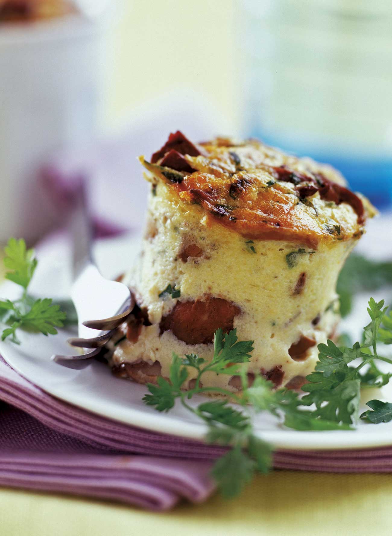 muffins de boletus y jamón