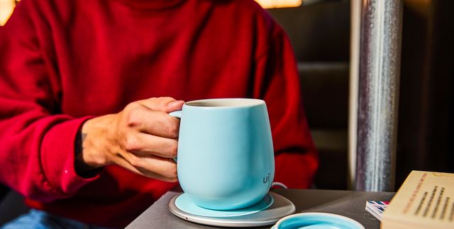 This genius mug keeps my coffee warm all morning