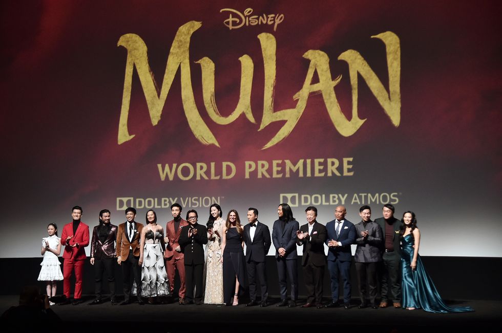mulan cast at world premiere