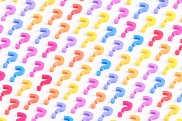 multi colored question marks background