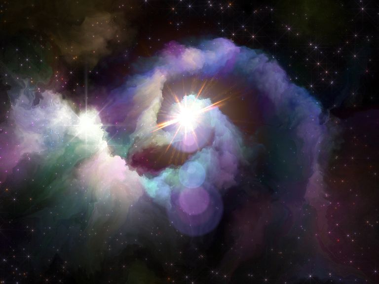 multicolored painted nebula