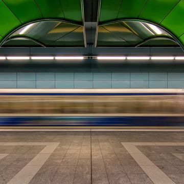 munich subway in green ii