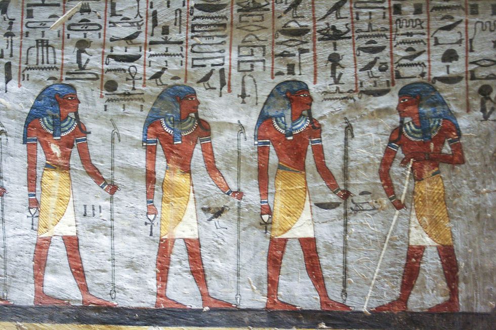 mural in tomb of ramses i