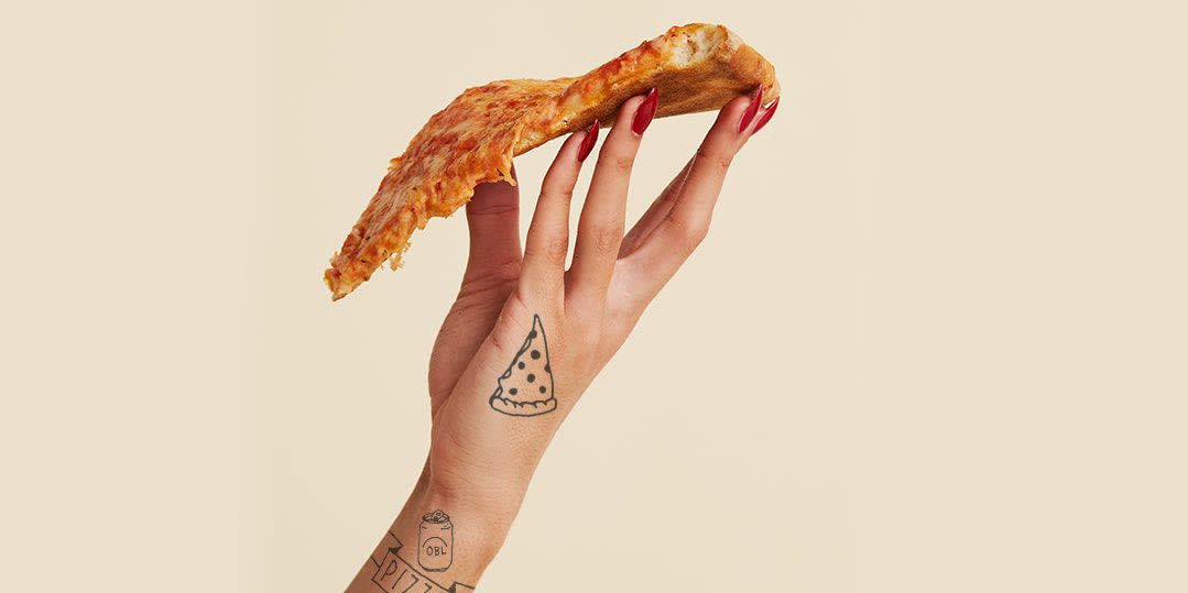 Minimalist Pizza Slice Temporary Tattoo Set  Tattoo Icon  TattooIcon