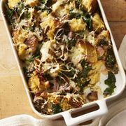 mushroom and spinach bread pudding