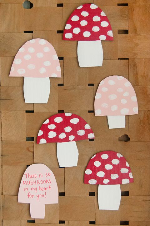 valentines crafts for kids fingerprint mushroom valentines