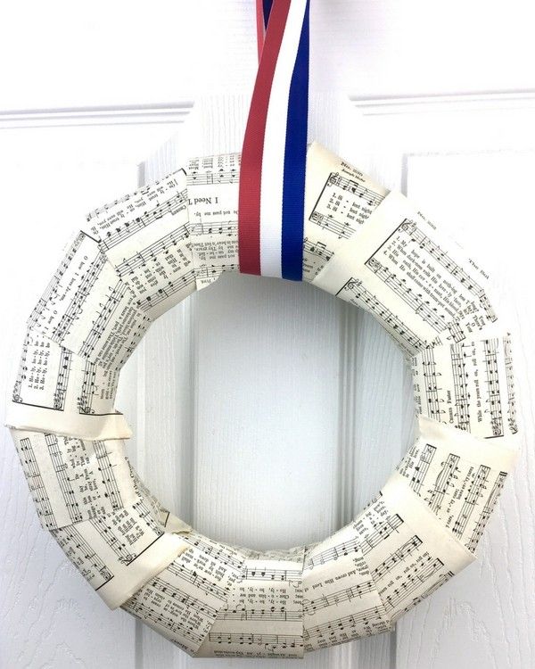 sheet music 4th of july wreaths