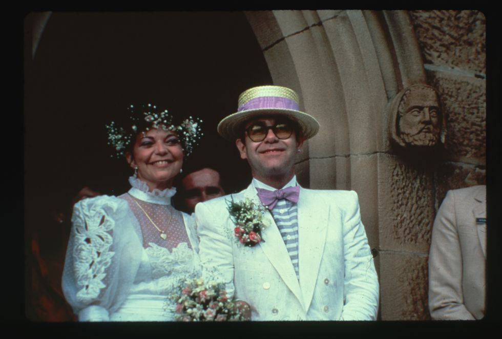 Renate and Elton John at Their Wedding