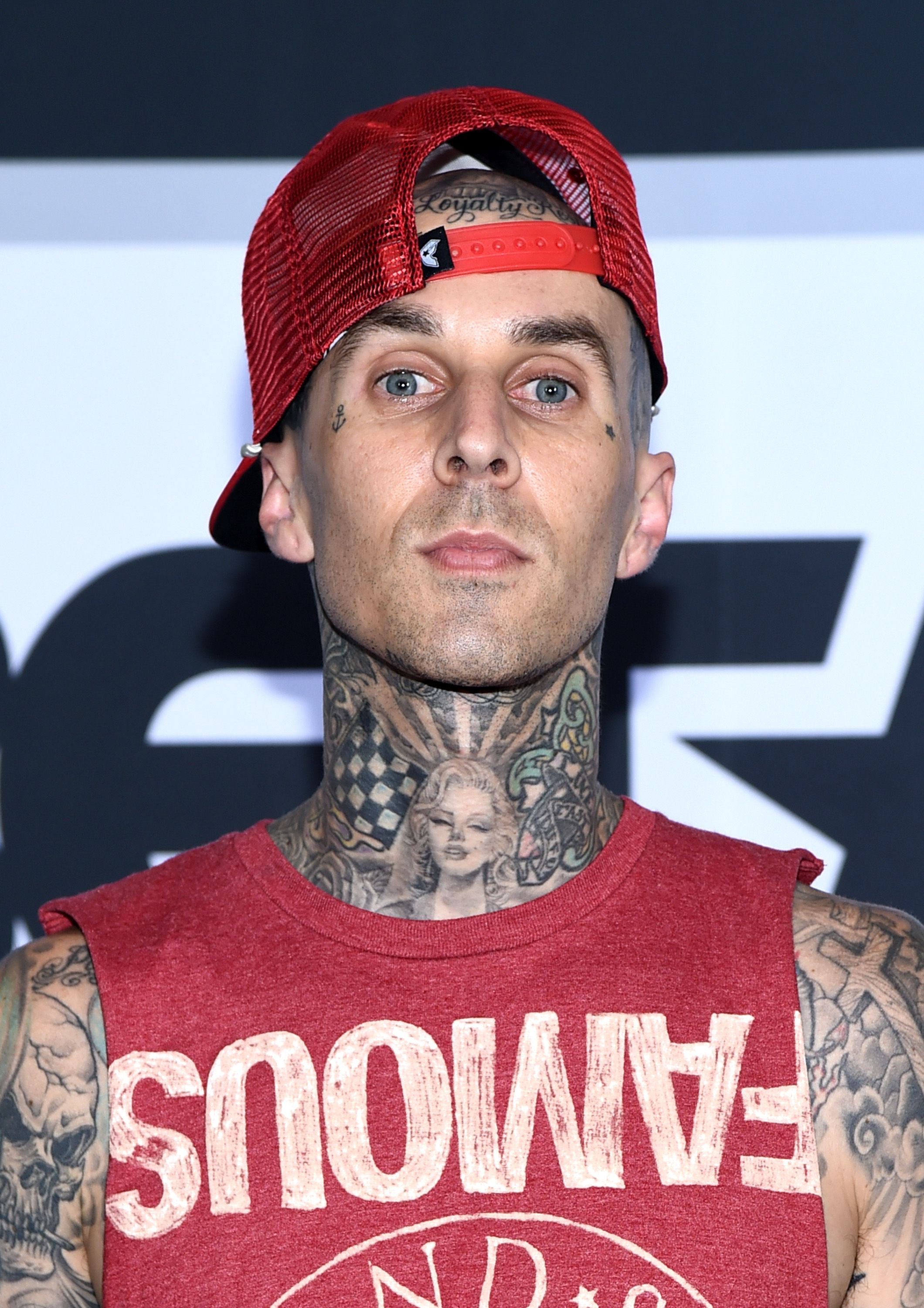 head tattoos travis barker