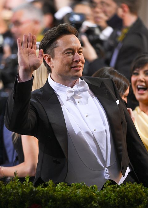 new york, new york   may 02  elon musk arrives to the 2022 met gala celebrating "in america an anthology of fashion" at metropolitan museum of art on may 02, 2022 in new york city photo by james devaneygc images