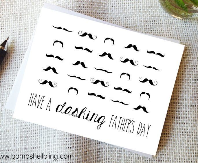 mustache printable fathers day card