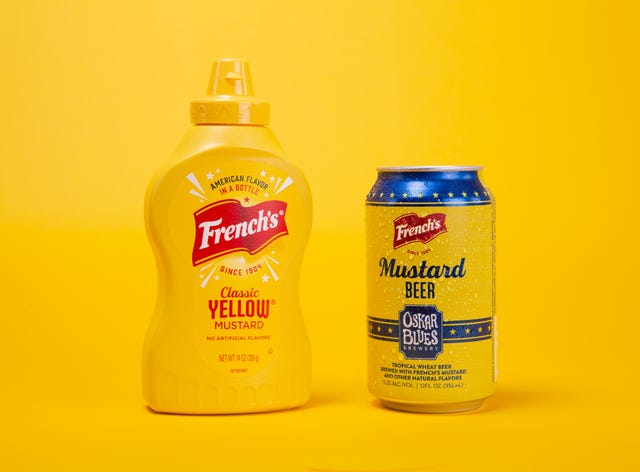 mustard beer can