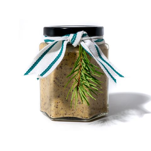 cider whole grain mustard in a jar, edible gifts