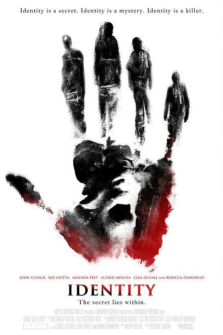 identity 2003 movie poster