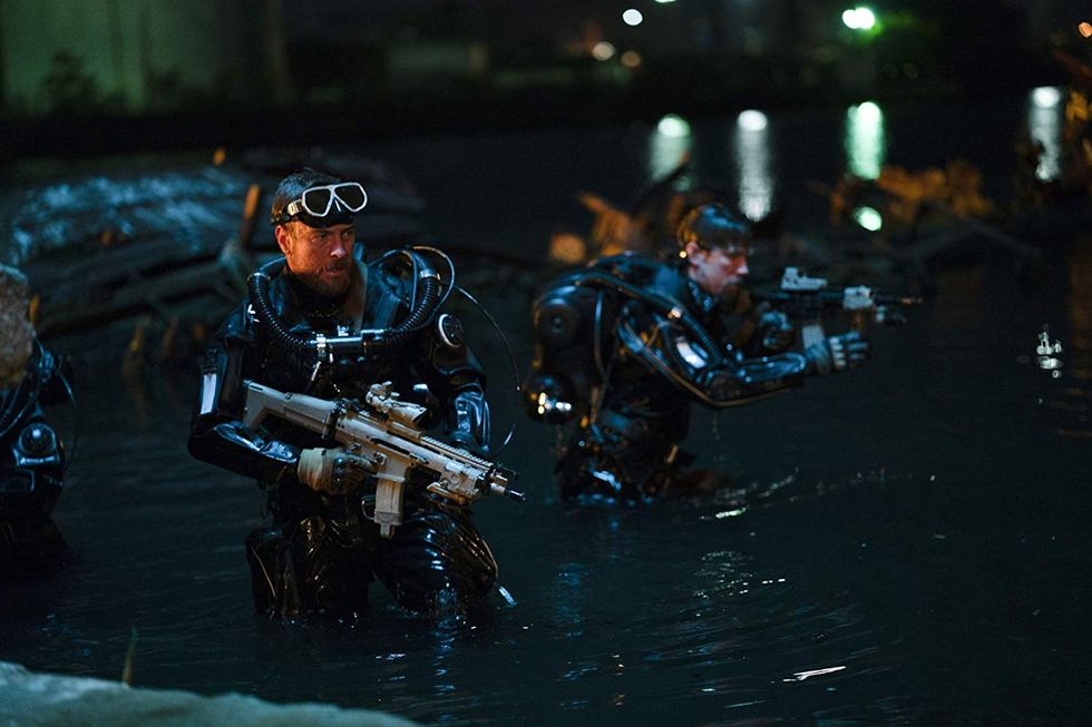 Water, Night, Soldier, Darkness, Space, Action figure, Military, Games, 