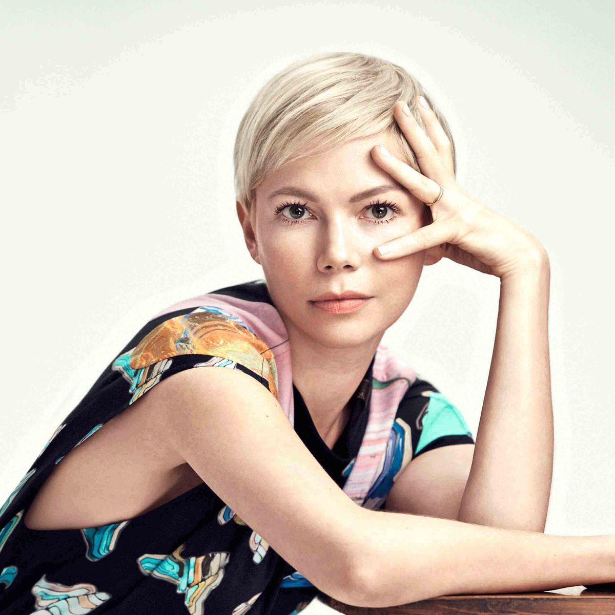 Michelle Williams dons Sixties-inspired denim dress to attend Louis Vuitton  show in Paris