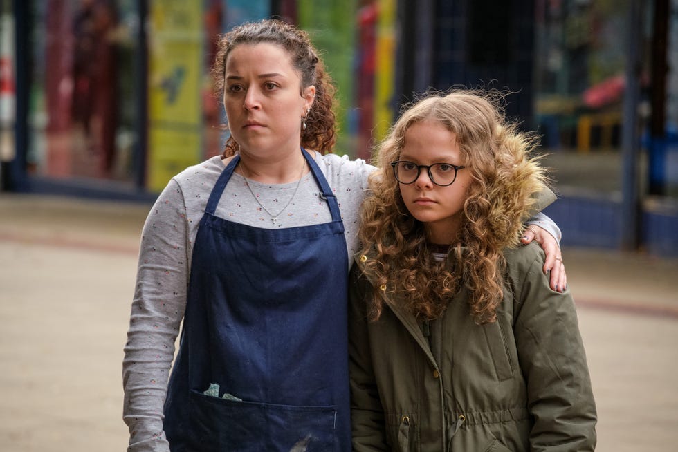 tracy and jess appear in a street with mum tracy wrapping her arm around daughter jess
