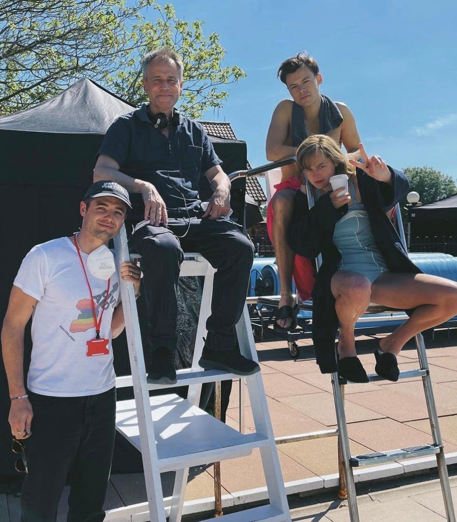 filming has wrapped on emma corrin's new movie my policeman which sees her teaming up with harry styles﻿