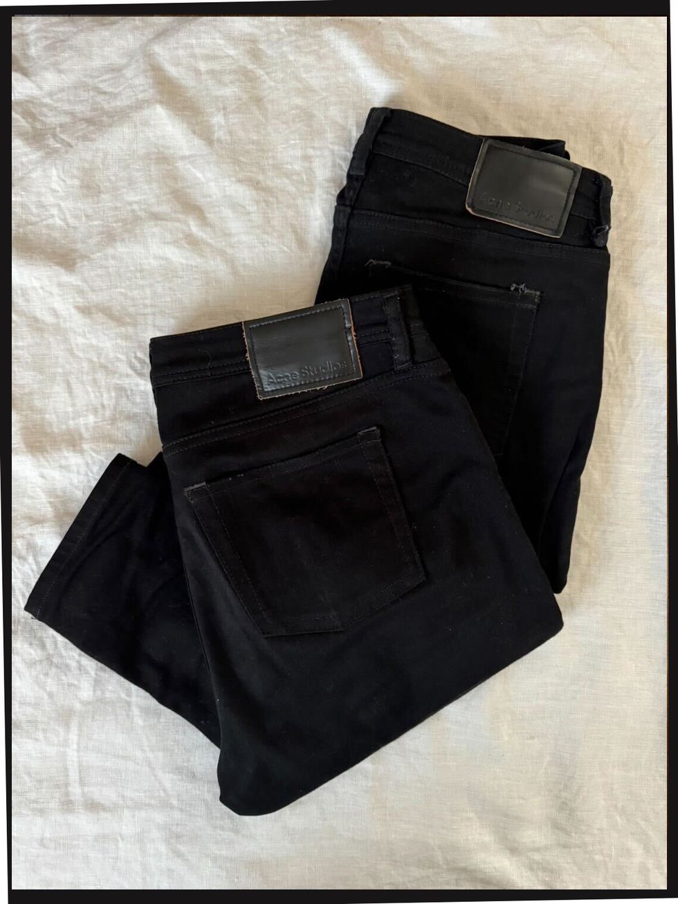 a pair of black jeans