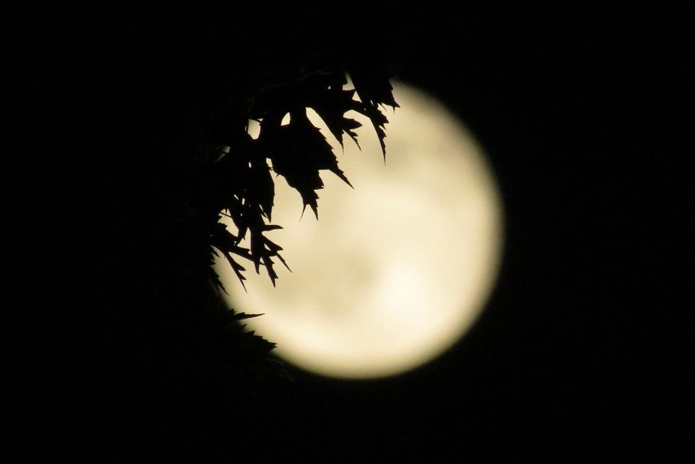 De maan ziet er extra cool uit op fotos waarop hij achter een voorwerp aan de horizon staat