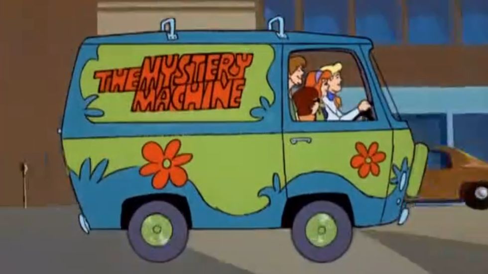 The Mystery Machine cartoon van