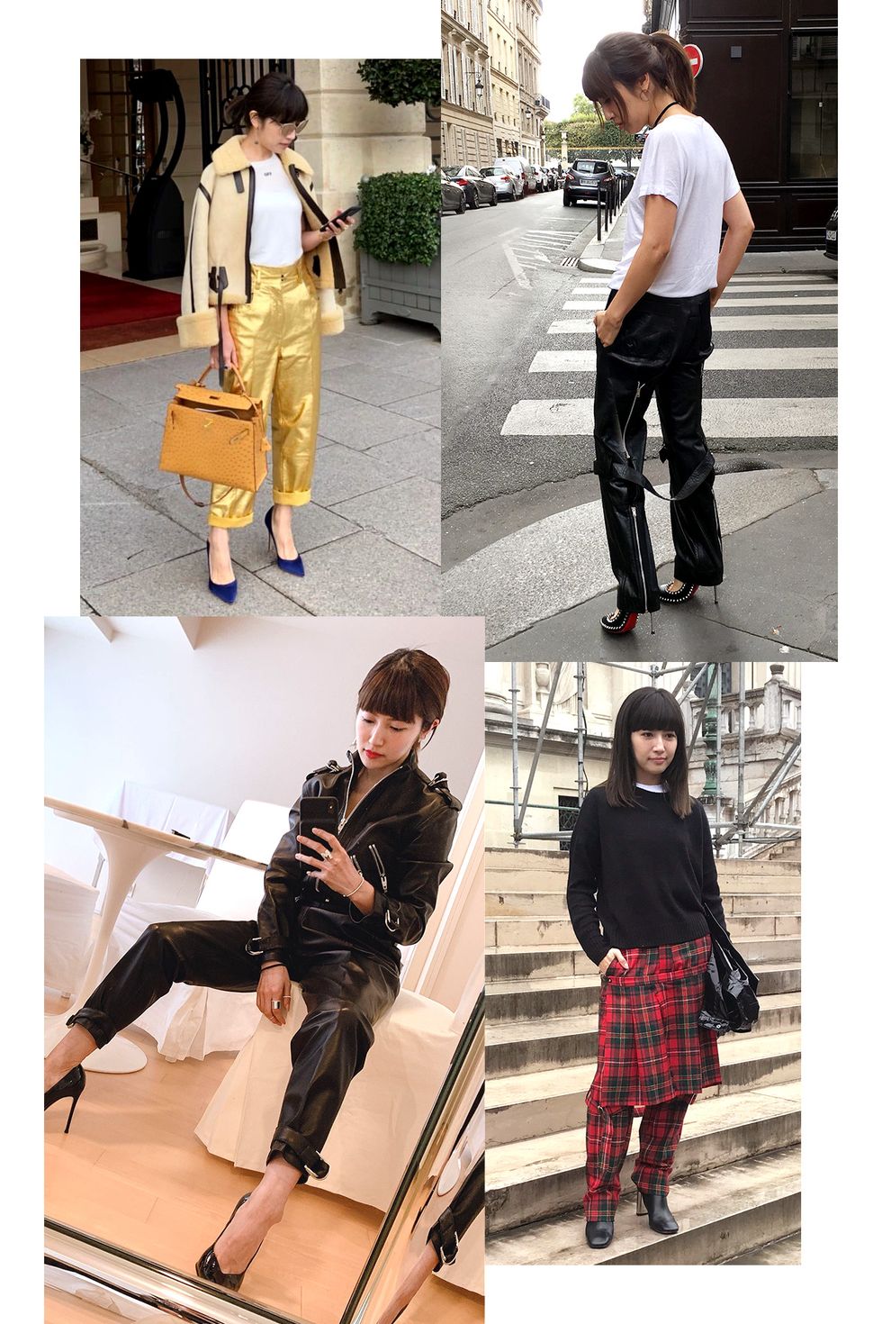Tartan, Plaid, Clothing, Footwear, Street fashion, Fashion, Pattern, Yellow, Snapshot, Design, 
