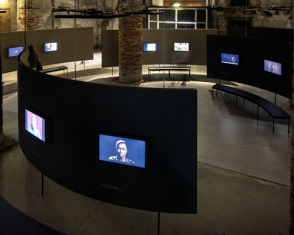 disobedience archive, marco scotini, installazione arsenale, biennale arte 2024 ﻿ ﻿venezia