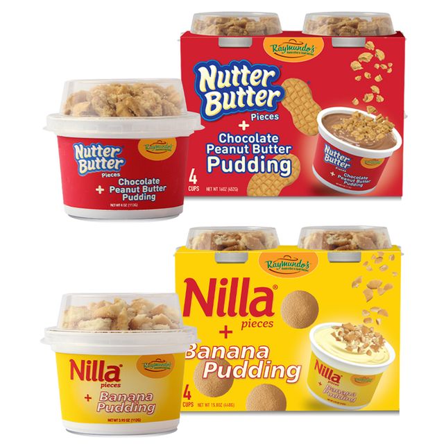 nutter butter cookie and nilla wafer puddings