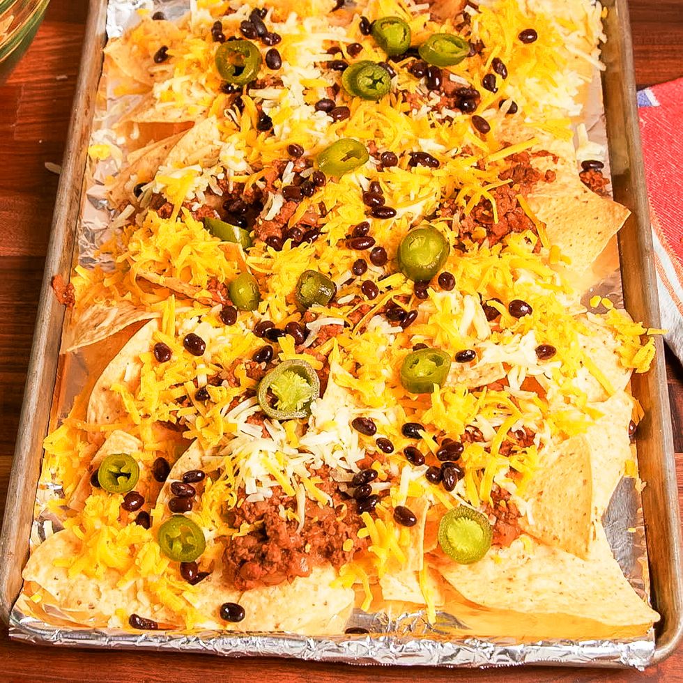 layering nachos