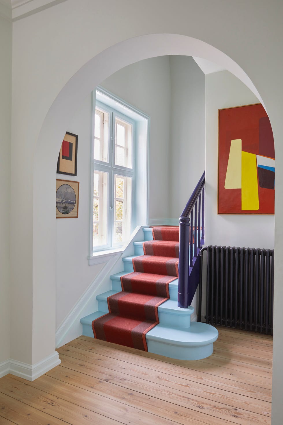 nadia olive schnack colourful copenhagen home stairwell
