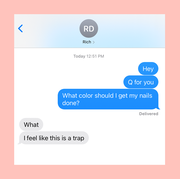 tiktok light blue nail polish trend text boo significant other