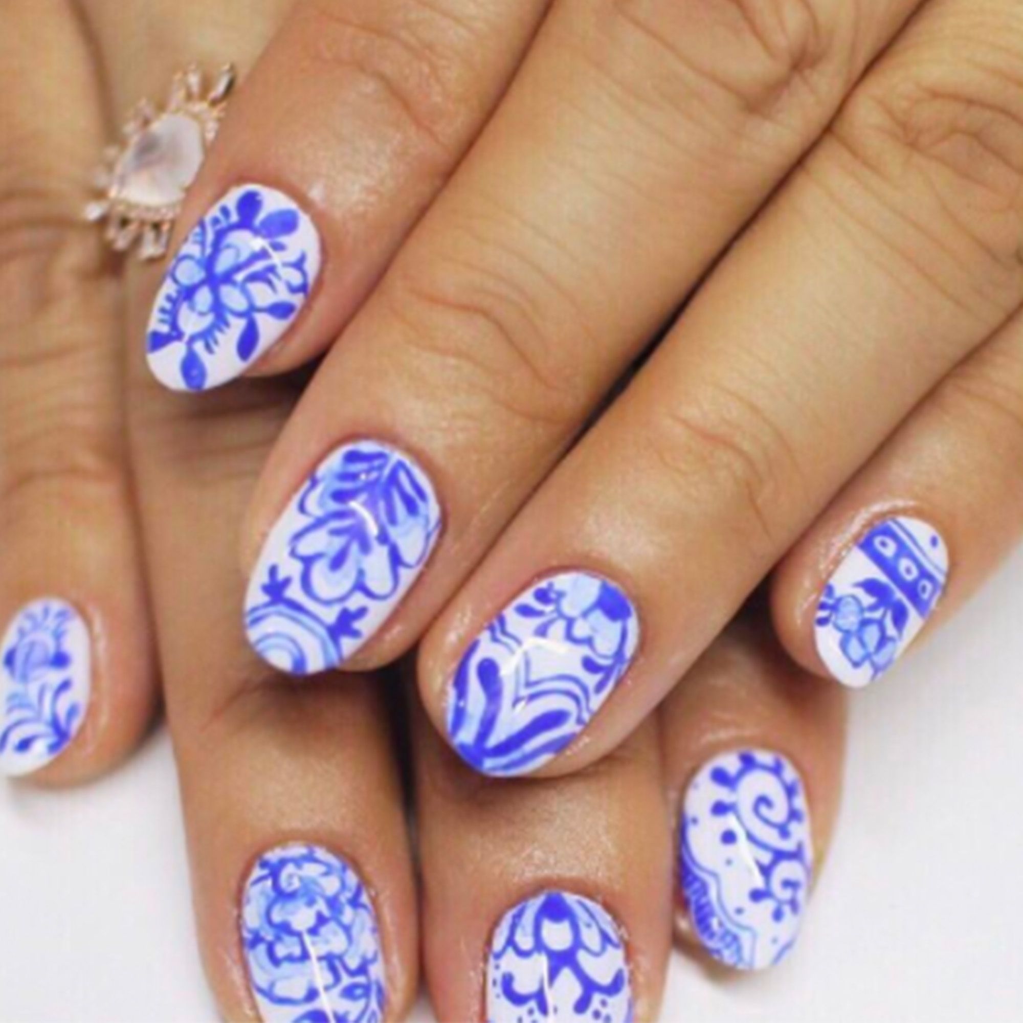 Blue Nail Design Inspo For When You Want To Be Both Trendy & Low-Key