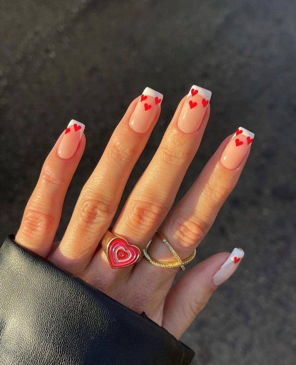 Valentine's Day Nail Art Red Mini Hearts Nail Decoration