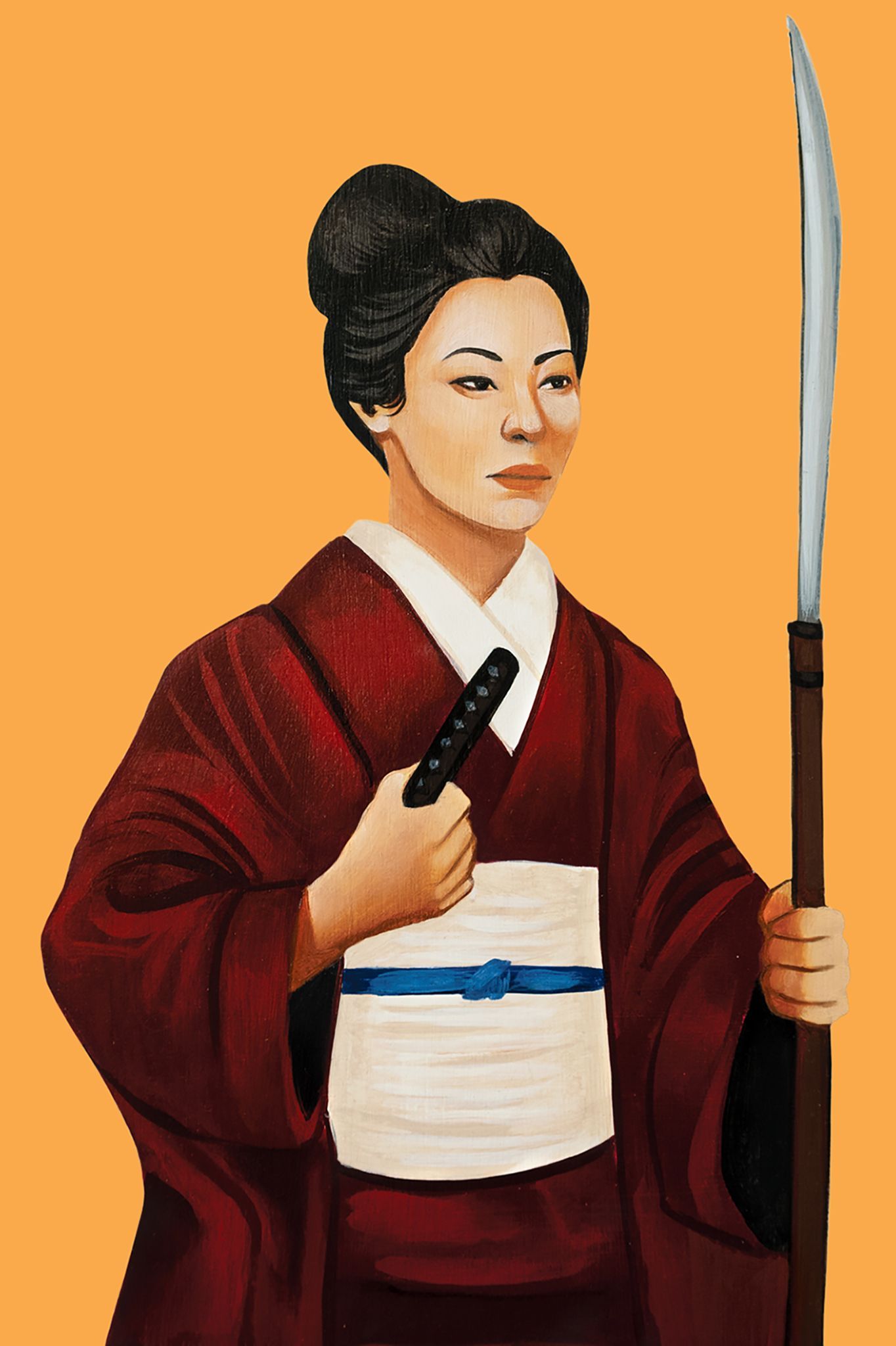 18471868 NAKANO TAKEKO SAMOERAI  Onder leiding van Takeko gingen dertig vrouwelijke samoerai soldaten van de keizer in het noorden van Japan te lijf met naginatas stokwapens en zwaarden Toen ze dodelijk gewond was geraakt door een kogel gaf ze opdracht haar hoofd af te hakken en te begraven opdat de vijand er geen trofee van kon maken