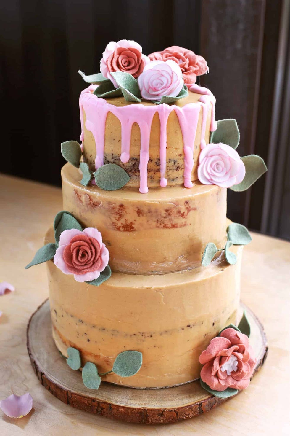 naked wedding cake