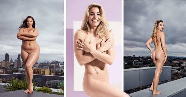 famous girls naked Naked women: 40 celebrities bare all for body positivity