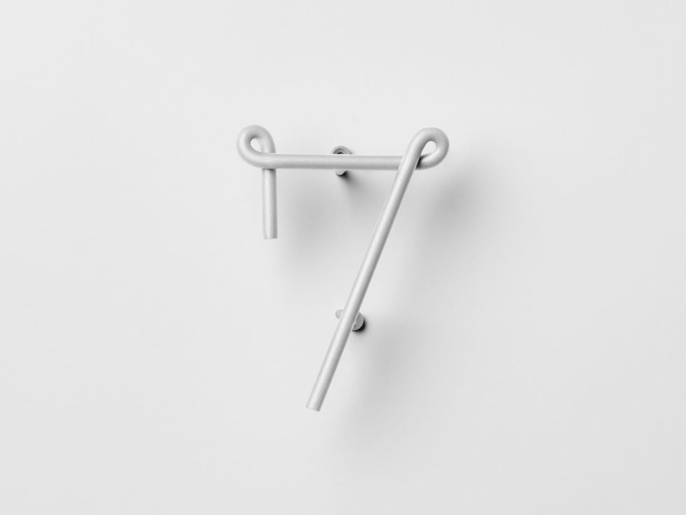 a white wire house number