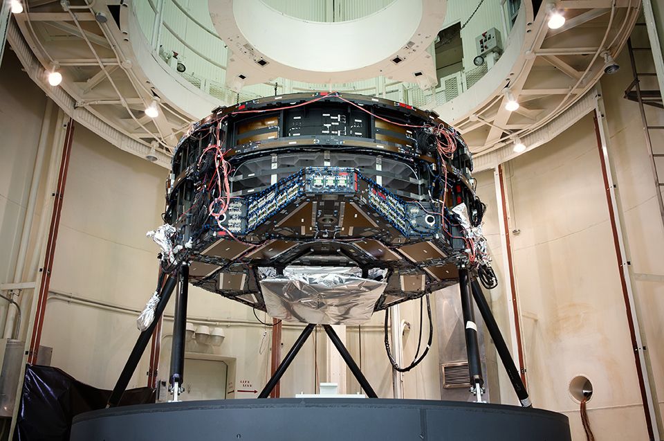 nancy grace roman space telescope in a clean room during assembly
