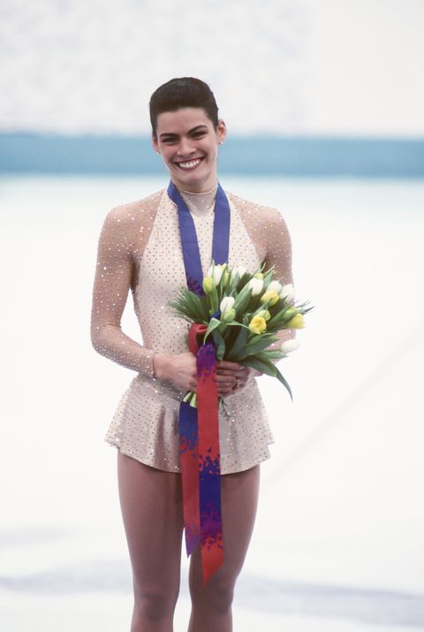 nancy kerrigan with olympic medal