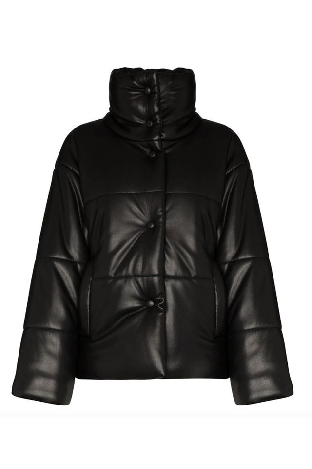 Nanushka vegan leather puffa jacket