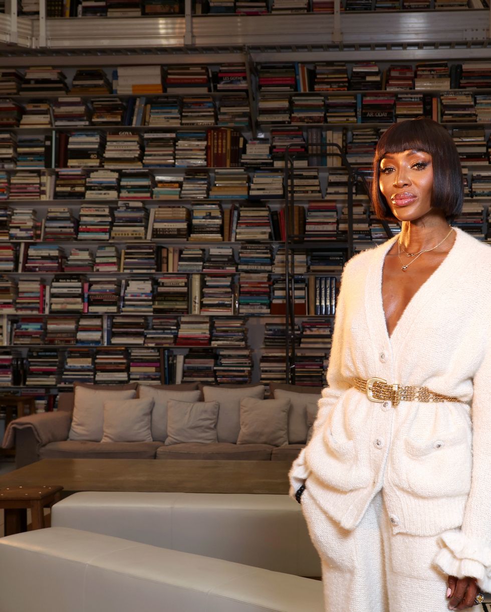naomi campbell's book signing at librairie 7l in paris