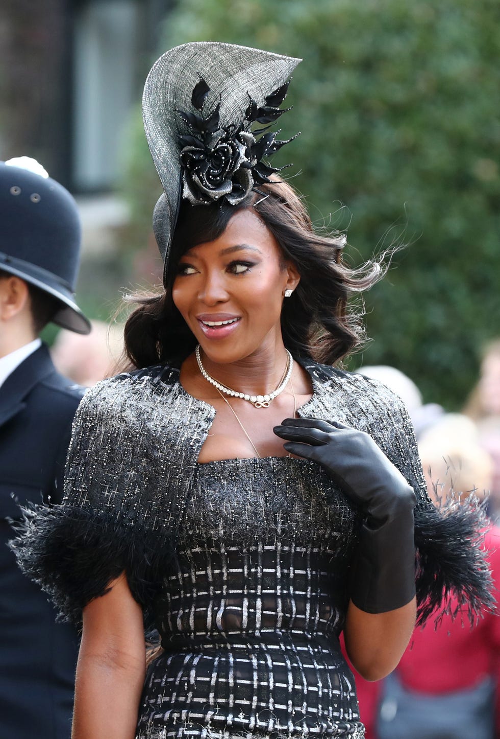 Naomi Campbell en la boda de Eugenia de York y Jack Broonksbank