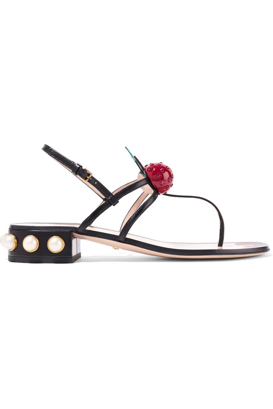 Gucci Embellished Leather Sandals for Women