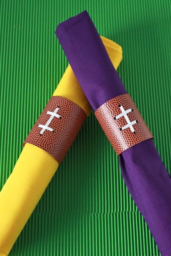 football napkin rings decorations