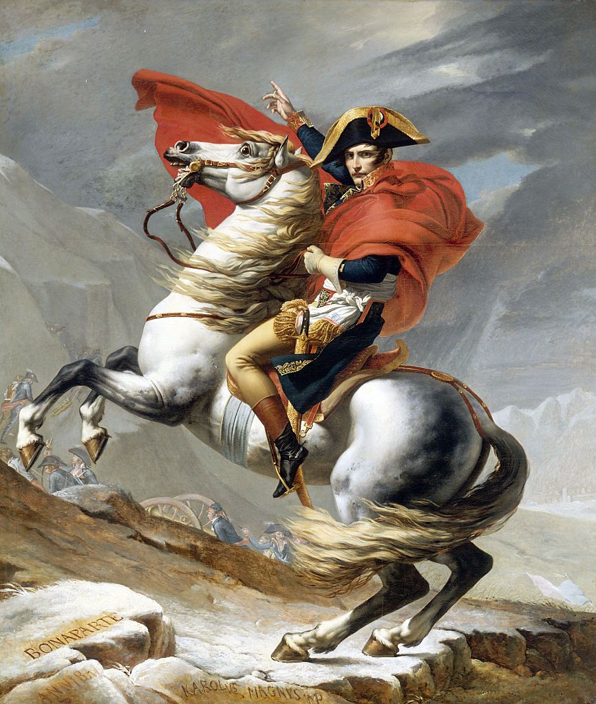 Napoléon au col du Saint-Bernard par Jacques Louis David