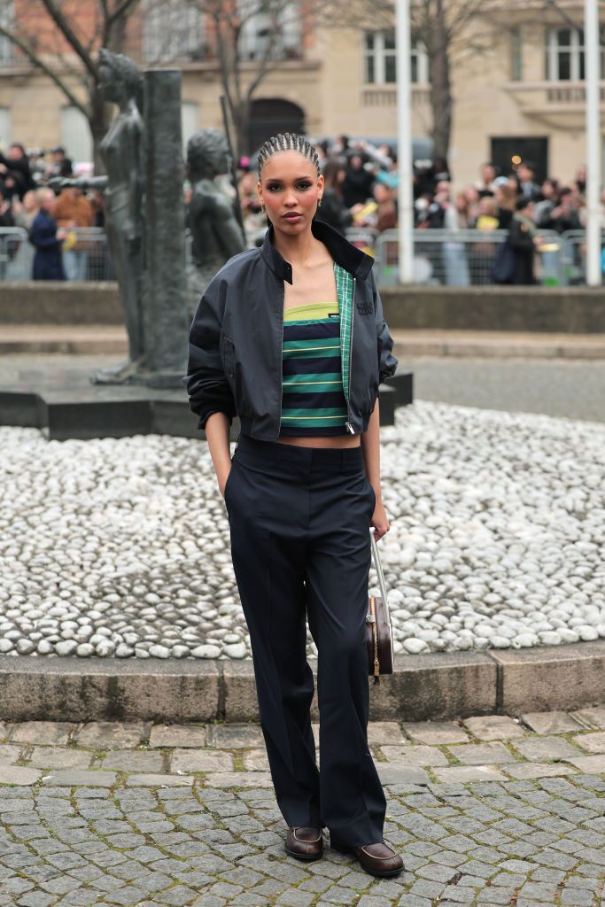 miu miu: outside arrivals paris fashion week womenswear fall/winter 2025 2026