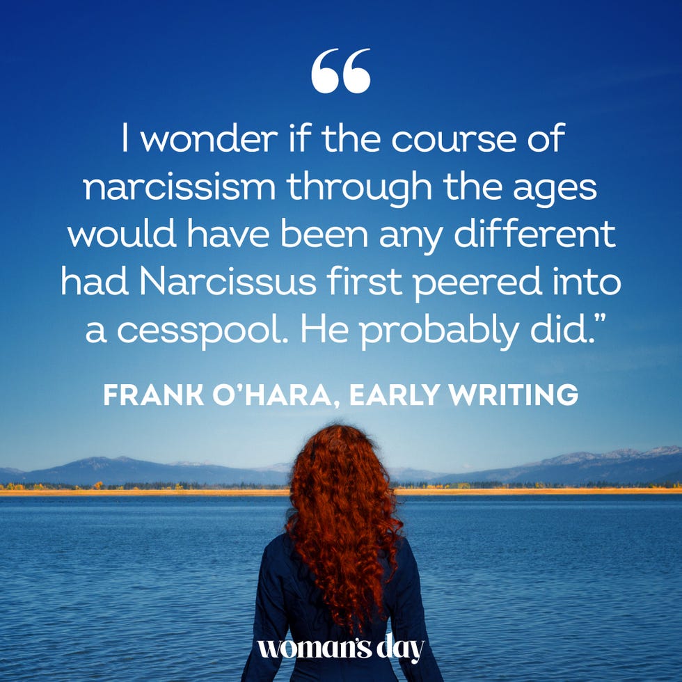 narcissist quotes frank o'hara early writing