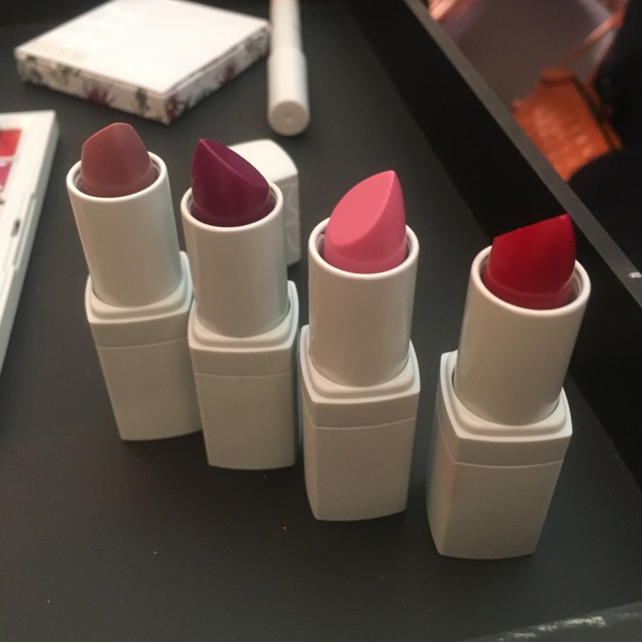 Four of the sheer lip colours in the Nars x Erdem collection