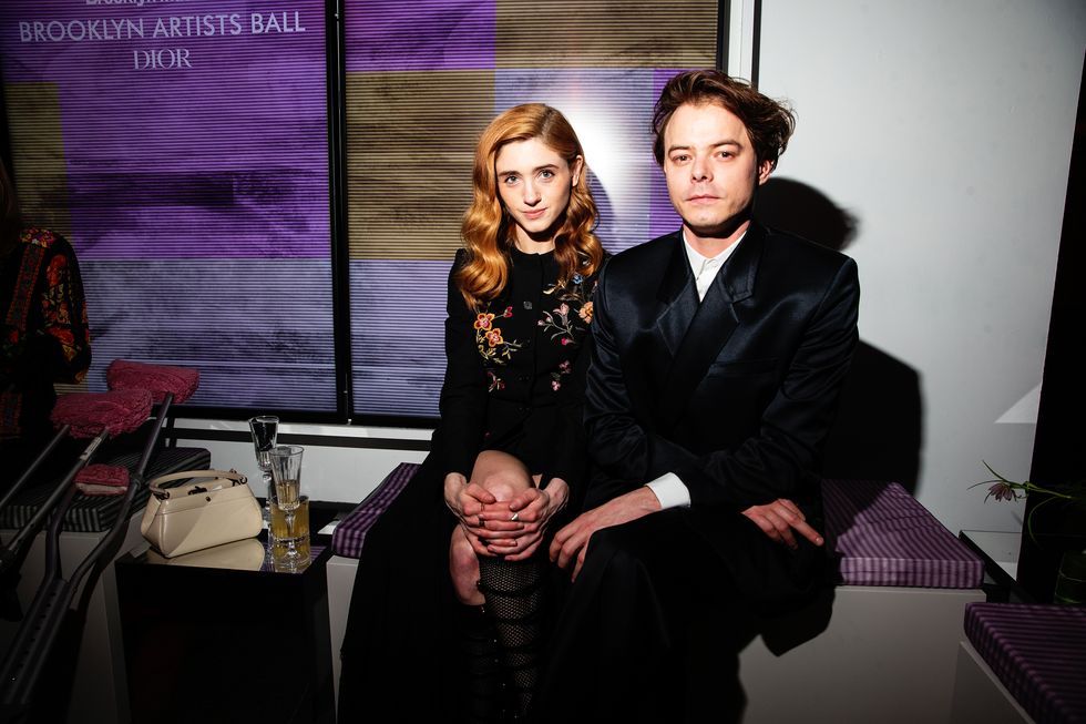 natalia dyer and charlie heaton at the brooklyn museum's artist ball presented by dior
